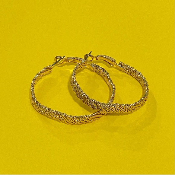Gold Hoop Earrings - Picture 1 of 8